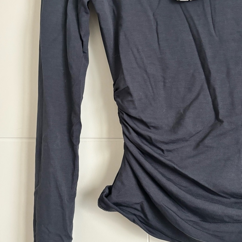 3/$45 Dynamite Boatneck Dark blue Long Sleeve Women's Top - Picture 2 of 4